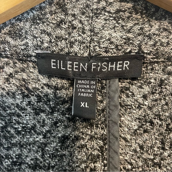 Eileen Fisher Gray Cardigan Open Waterfall Size XL - Picture 4 of 8